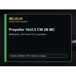 Propeller 16x5.5 CW 2B MC