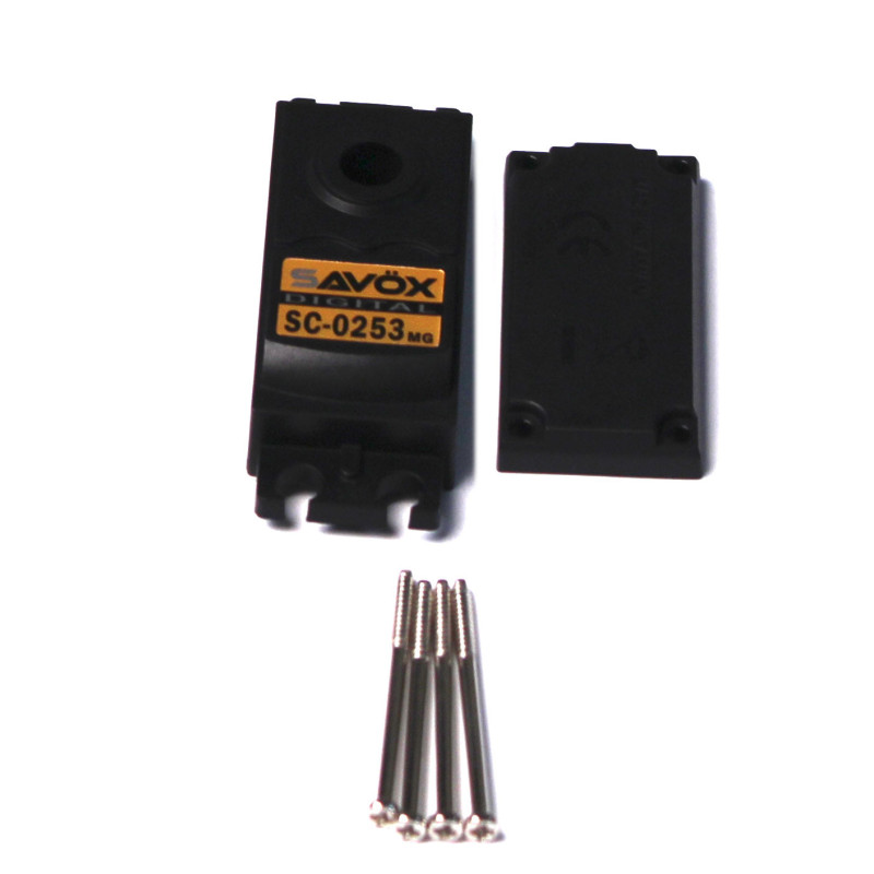 CSC0253MG - Top & Bottom Servo Case with Screws, for SC0253MG | חלפי סרווים CSC0253MG - Top & Bottom Servo Case with Screws, for SC0253MG | חלפי סרווים