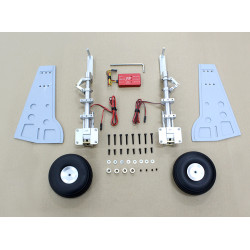 ER-120 84°Retracts & 2pcs PU rubber wheel Aluminium hub 3.5