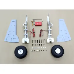ER-120 84°Retracts & 2pcs PU rubber wheel Aluminium hub 3.5