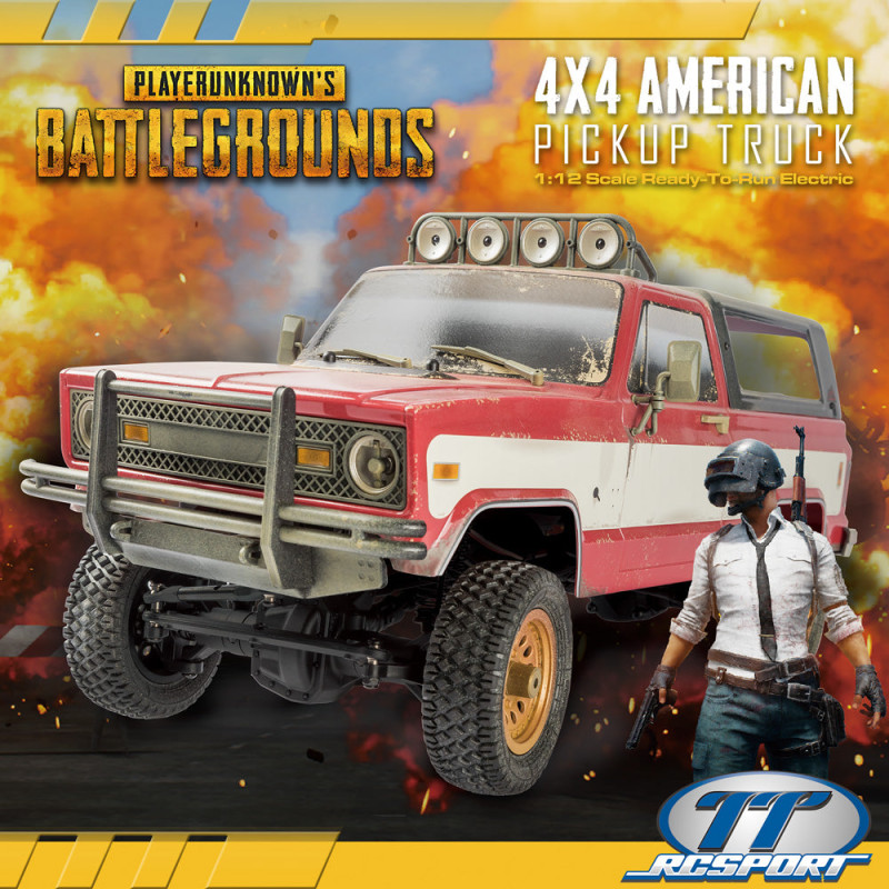 PUBG 4x4 AMERICAN PICKUP TRUCK 1/12 Electric RTR | רכבי RC PUBG 4x4 AMERICAN PICKUP TRUCK 1/12 Electric RTR | רכבי RC