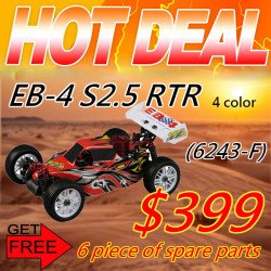 Thunder Tiger EB-4 S2.5 Nitro Pro Buggy 4WD 1:8 RTR | רכבי RC