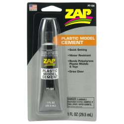 PT-104 - 1 oz. (29.5 ml) Zap Plastic Model Cement with tip | אביזרי הדבקה