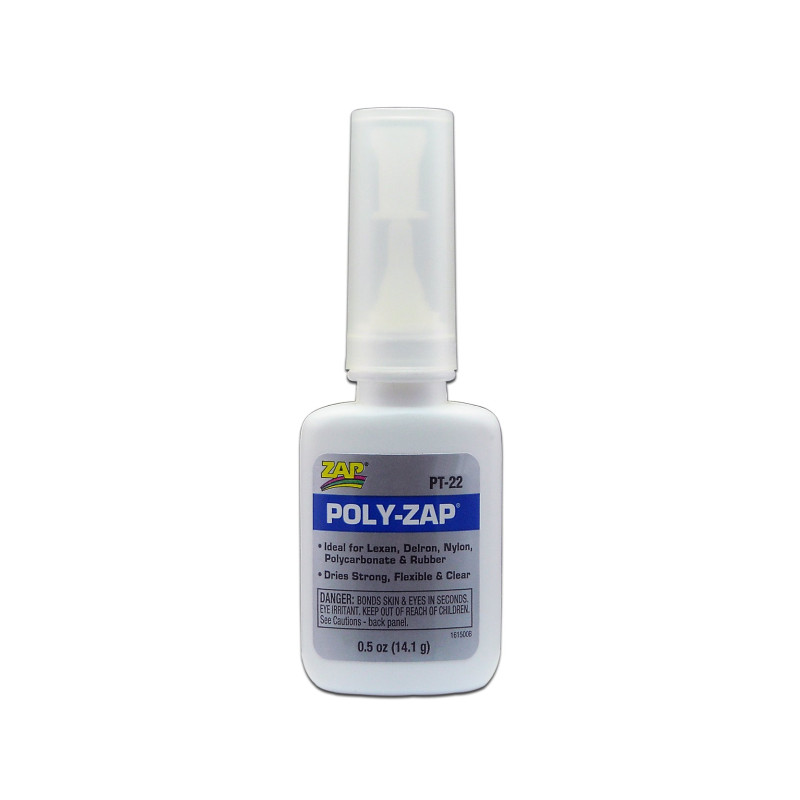 PT-22 - 1/2 oz. (14.3 gram) Poly-Zap CA | דבקי CA PT-22 - 1/2 oz. (14.3 gram) Poly-Zap CA | דבקי CA