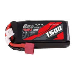 Gens ace 1500mAh 2S 40C 7.4V Lipo Battery | Deans Plug | Car Classic