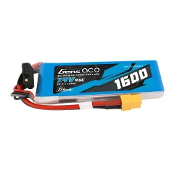 Gens ace 1600mAh 2S 45C 7.4V Lipo Battery | XT60 Plug | Ace Classic