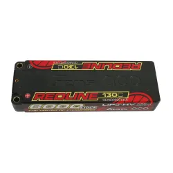 Gens ace 6000mAh 2S 130C 7.6V(HV) Lipo Battery | 5.0mm bullet | Redline