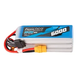 Gens ace 6000mAh 6S 60C 22.2V Lipo Battery | XT90 Plug | Heli
