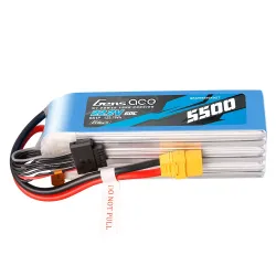 Gens ace 5500mAh 6S 60C 22.2V Lipo Battery | XT90 Plug | Heli
