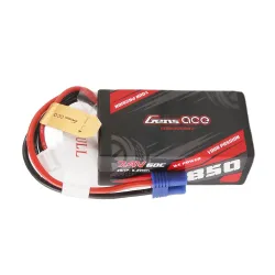 Gens ace 850mAh 2S 60C 7.4V Lipo Battery | EC2 Plug | Car Classic