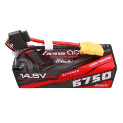 Gens ace 6750mAh 4S 60C 14.8V Lipo Battery | Hardcase | XT90 Plug | Car Classic