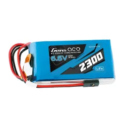 Gens ace 2300mAh 2S 6.6V LiFe Battery | Futaba Plug | TX&RX