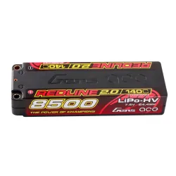 Gens ace 8500mAh 2S 140C 7.6V(HV) Lipo Battery | 5.0mm bullet | Redline