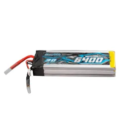 Gens ace 6400mAh 3S 30C 11.1V Lipo Battery | 4.0mm Bullet | Boat