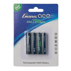 Gens ace 750mAh 1.2V AAA Battery | NiMH (4pcs) (Mini-Z)