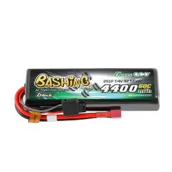 Gens ace 4400mAh 2S 60C 7.4V Lipo Battery | Hardcase | Deans Plug | Bashing
