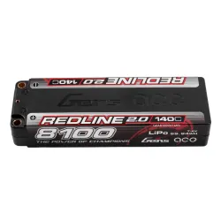 Gens ace 8100mAh 2S 140C 7.4V Lipo Battery | 5.0mm bullet | Redline