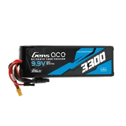 Gens ace 3300mAh 3S 20C 9.9V LiFe Battery | XT30 Plug | TX&RX