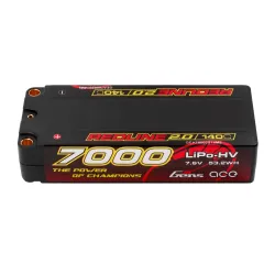 Gens ace 7000mAh 2S 140C 7.6V(HV) Mid-size Lipo Battery | 5.0mm bullet | Redline