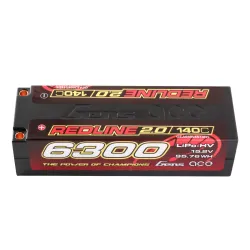 Gens ace 6300mAh 4S 140C 15.2V(HV) Lipo Battery | 5.0mm bullet | Redline