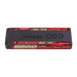Gens ace 5200mAh 2S 140C 7.6V(HV) Lipo Battery | 5.0mm bullet | Redline