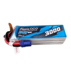 Gens ace 3000mAh 6S 60C 22.2V Lipo Battery | EC5 Plug | Ace Classic