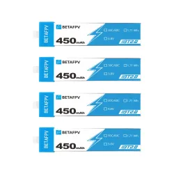 BETAFPV BT2.0 450mAh 1S 30C Battery (4PCS)